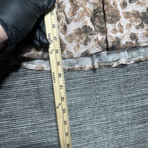 Rebellious Dreamer Blouse Top Women's S Brown Floral TH1340A - Picture 7 of 12